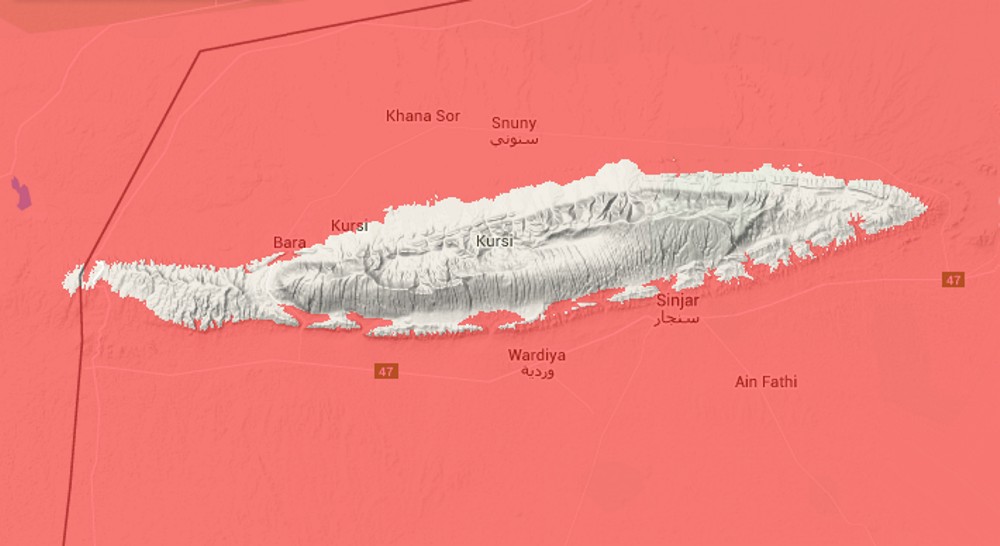 611 METARA ISIS MAP MOUNTAIN SINJAR