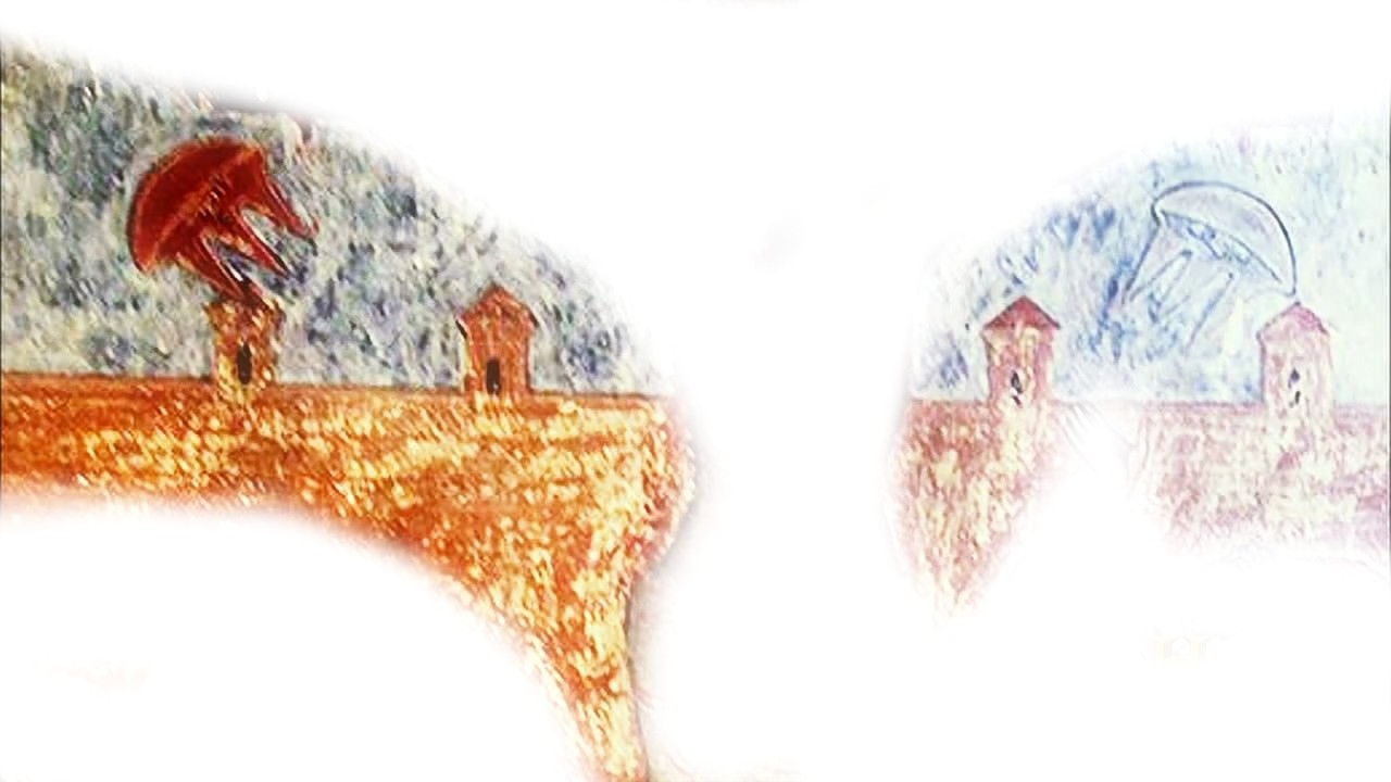 AXION SHAPE IN BACKGROUND MADONNA WITH SAINT GIOVANNINO disk shaped object. THIS TWO OBJECTS SHOWING TWO AXION SHAPE COMMING FROM OUTER ATMOSPHERE.