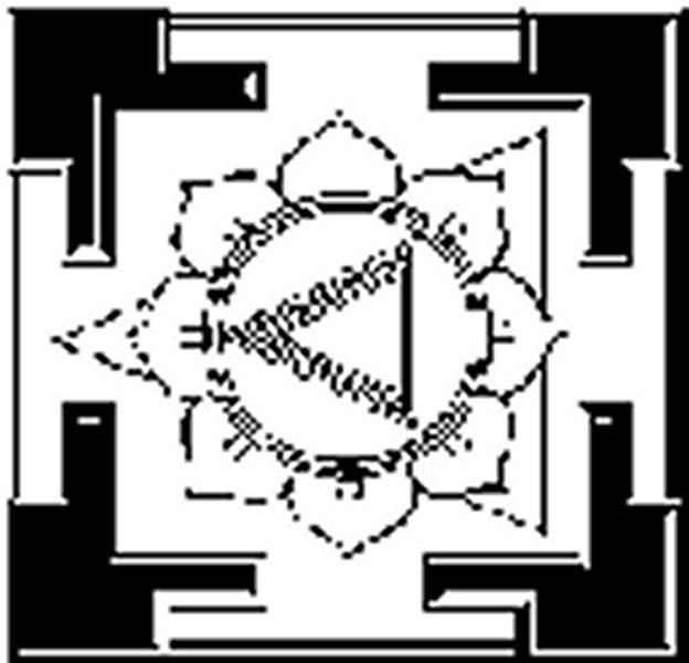 YANTRA SYMBOL FROM INDIA SHOWING AXION.