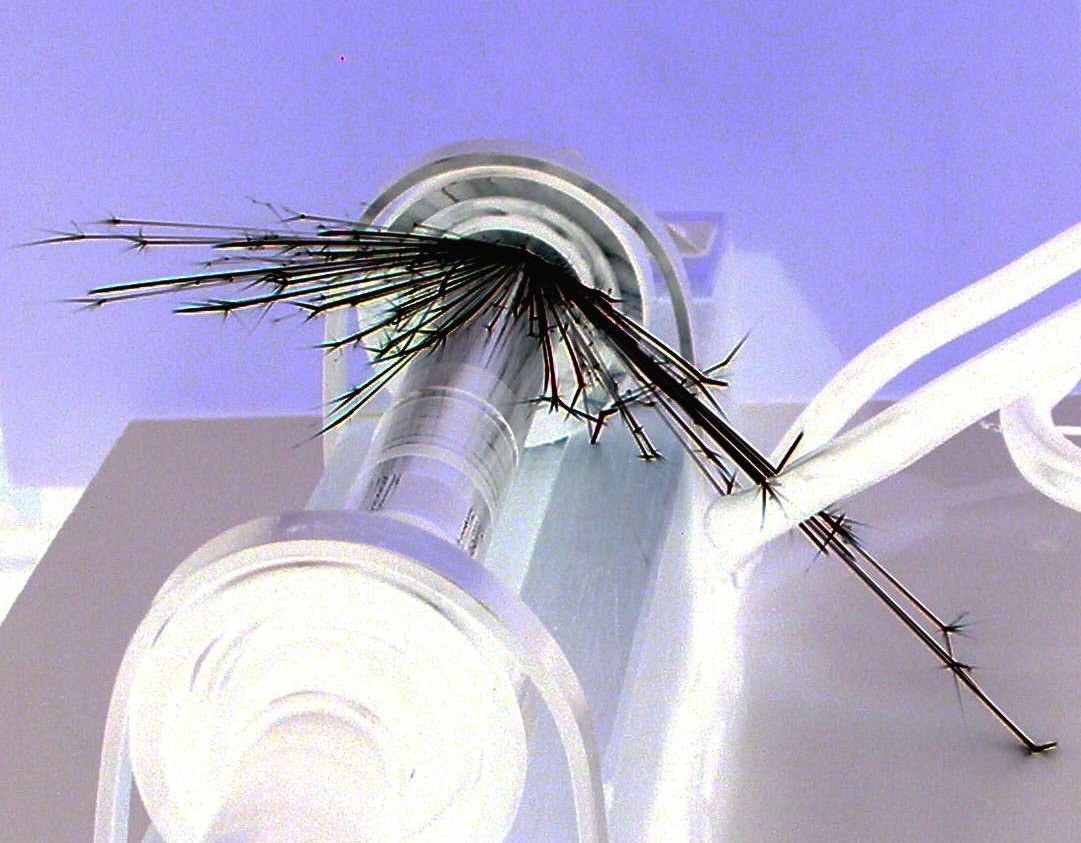 INVISIBLE RADIANT RADIATION SHAPES FROM BEARING AS SPARKS NEGATIVE_LEFT.