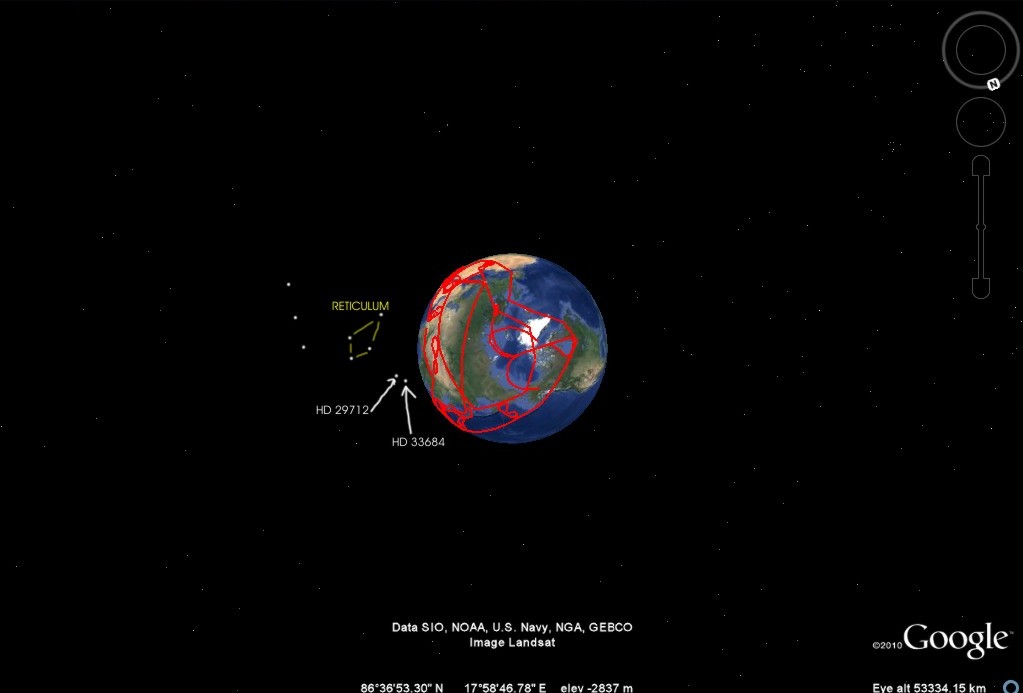 PLANET EARTH VISIBLE CENTER OF ROTATION