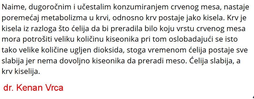 OBJAŠNJENJE KISELE KRVI.