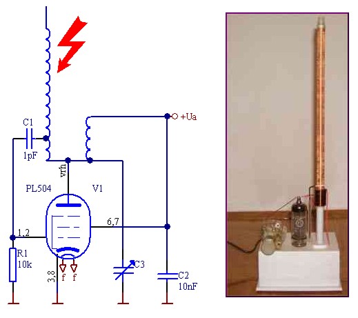 SHEMATIC FOR NIKOLA TESLA GENERATOR WITH PL504