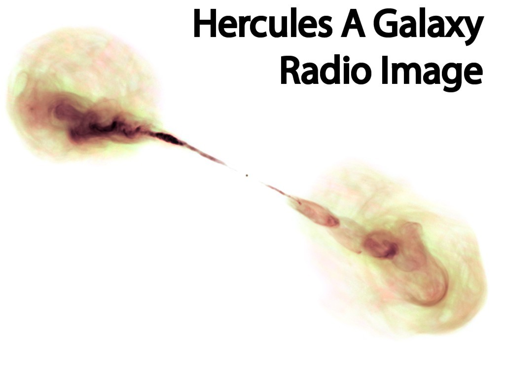 HERCULES A, as NEGATIVE RADIO IMAGE.