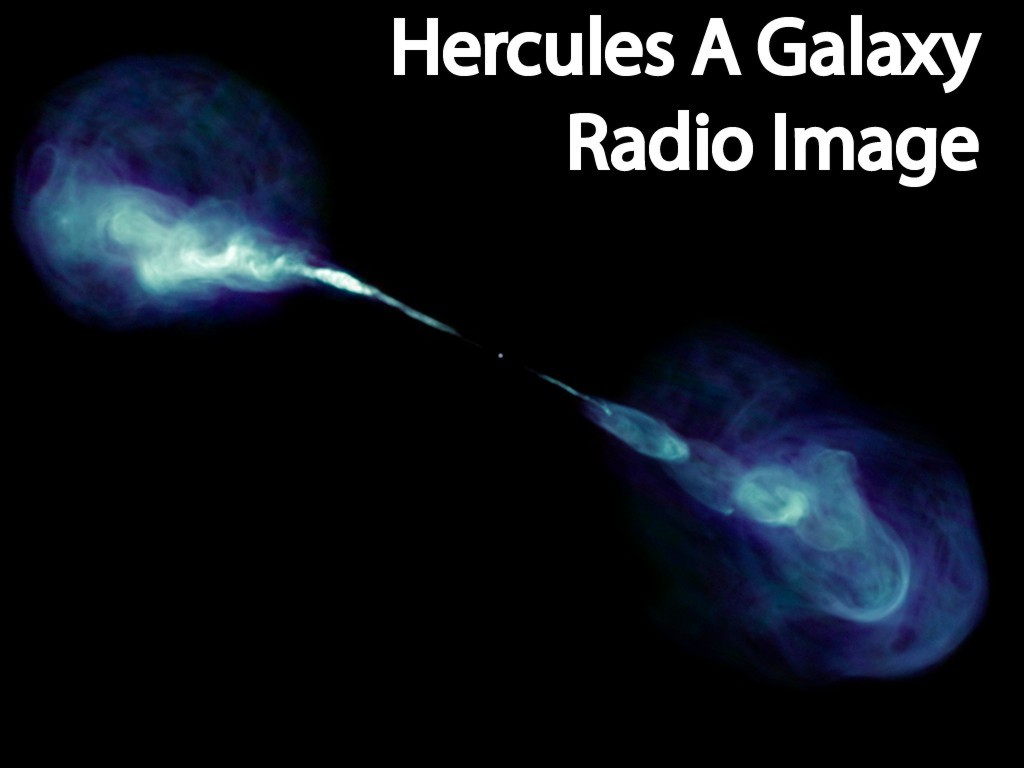 HERCULES A, as POSITIVE RADIO IMAGE.