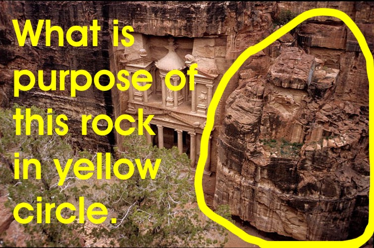 PETRA CAVITY ROOMS FROM ABOVE