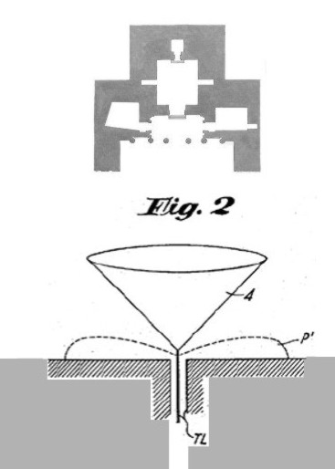 PETRA FIG2 CONICAL RADIATION T0 PILLARS DELAY LINE.
