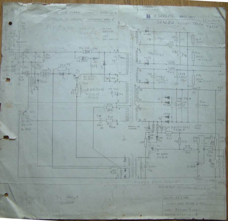 SMPS MY DRAWING OF ELECTRONIC DIAGRAM